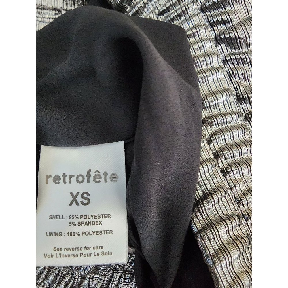 Retrofete Silver Metallic Pants Jogger Extra Small XS - Picture 7 of 7
